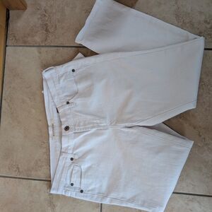 Stetson Womens White Jeans with Button Detail